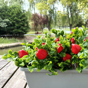 17 Inch Artificial Strawberry Bush 10 Pcs Silk Fruit Plants for Outdoor Decor