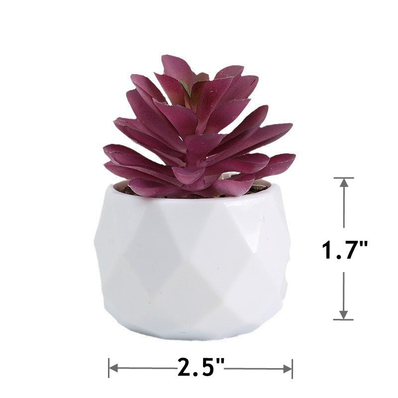 20 Pcs 5 Inch Artificial Succulent Potted Plants Bulk Set for Home Bathroom Table Decor