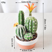 Artificial Potted Succulents 12 Pcs Bulk Set in Pots, Green Faux Plants for Home Decor