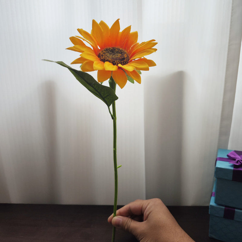 13 Inch Artificial Sunflower Stems Bulk Quantity Silk Flower Stems