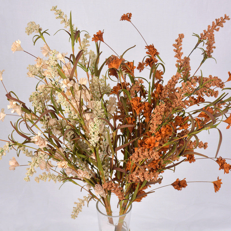 Artificial Tall Grass Bushes 10 Pcs Fall Plants Decoration, 12 Inch, Bulk Artificial Foliage