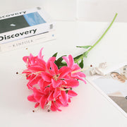 28 Inch Artificial Tiger Lily Bush, Real Touch Silk Flowers, Bulk Quantity