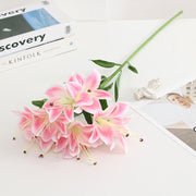 28 Inch Artificial Tiger Lily Bush, Real Touch Silk Flowers, Bulk Quantity