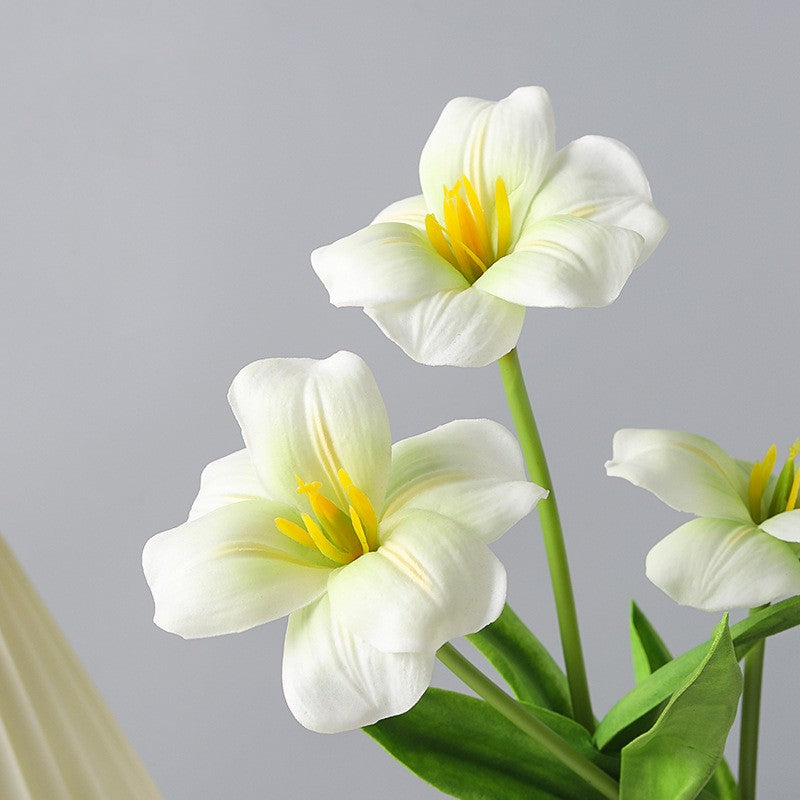 17 Inch Real Touch Artificial Tulip Stems, 10 Pcs Bulk Silk Flowers