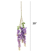 Extra Long Wisteria Blossom Stems 10 Pcs Hanging Artificial Flowers for Spring Decor