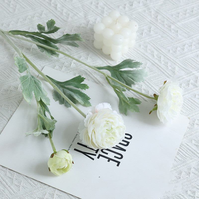 20 Inch Artificial Ranunculus Stems 10 Pcs Silk Ranunculus Flowers Bulk Wholesale