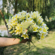 8 Pcs 13 Inch Artificial Tiger Lily Bushes Outdoor Silk Flowers for Spring Summer