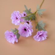 23 Inch Artificial Zinnia Flowers Long Stem Bulk Quantity Silk Stems