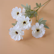 23 Inch Artificial Zinnia Flowers Long Stem Bulk Quantity Silk Stems