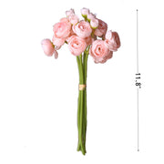 Silk Ranunculus Bouquet 12 Inch 10 Pcs Artificial Flowers Wedding Engagement Centerpieces Home Decor