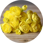 Silk Ranunculus Bouquet 12 Inch 10 Pcs Artificial Flowers Wedding Engagement Centerpieces Home Decor
