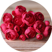 Silk Ranunculus Bouquet 12 Inch 10 Pcs Artificial Flowers Wedding Engagement Centerpieces Home Decor