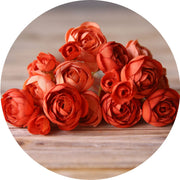 Silk Ranunculus Bouquet 12 Inch 10 Pcs Artificial Flowers Wedding Engagement Centerpieces Home Decor
