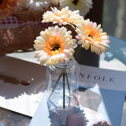 3 Pcs Artificial Silk Daisy Stems for Table Floral Arrangement Bulk Pack