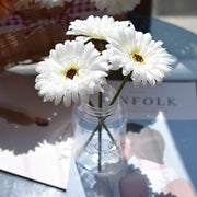 3 Pcs Artificial Silk Daisy Stems for Table Floral Arrangement Bulk Pack