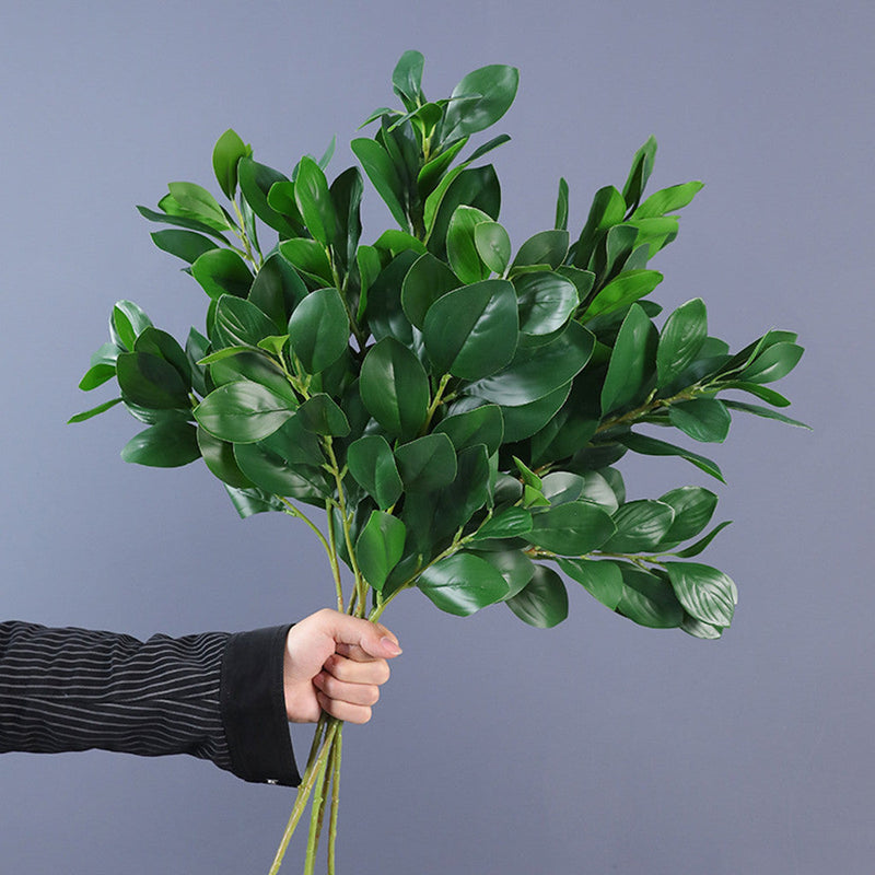 28 Inch Peperomia Artificial Greenery Branches 10 Pcs Realistic Green Leaves Stems