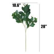 28 Inch Peperomia Artificial Greenery Branches 10 Pcs Realistic Green Leaves Stems