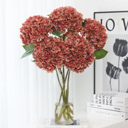 26 Inch Artificial Hydrangea Stems 10 Pcs Vintage Autumn Winter Silk Flowers