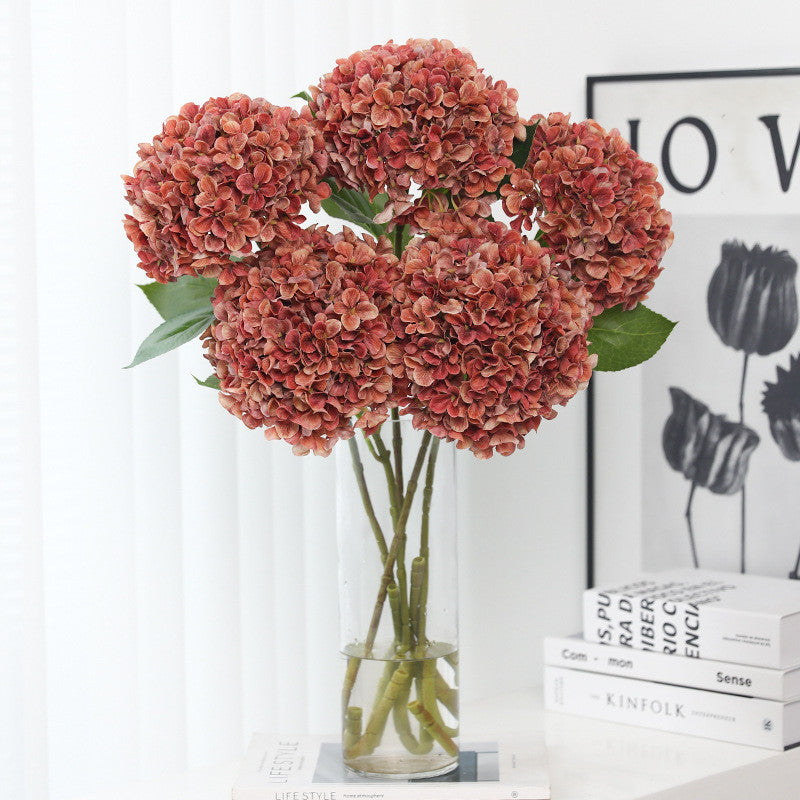 26 Inch Artificial Hydrangea Stems 10 Pcs Vintage Autumn Winter Silk Flowers
