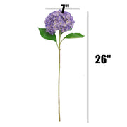 26 Inch Artificial Hydrangea Stems 10 Pcs Vintage Autumn Winter Silk Flowers