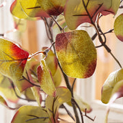 28 Inch Artificial Lucky Round Leaves Branches 10 Pcs Autumn Foliage Stems