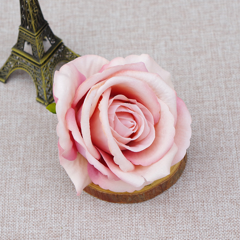 10 Pcs Artificial Bionic Flannel Rose Heads for DIY Wedding Party Baby Shower Decoration