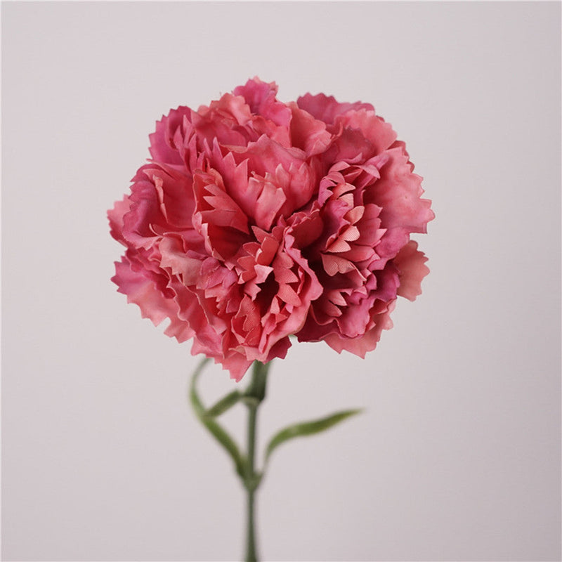 19.6 Inch Real Touch Artificial Carnations - Lifelike Silk Flowers for Wedding and Home Decor