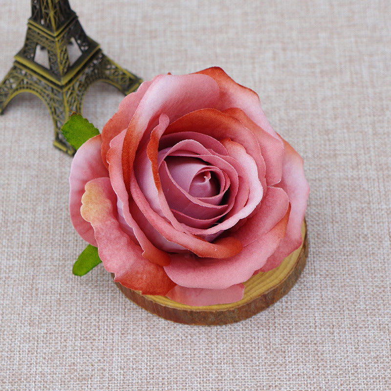 10 Pcs Artificial Bionic Flannel Rose Heads for DIY Wedding Party Baby Shower Decoration