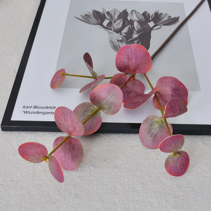 19.6 Inch Real Touch Artificial Eucalyptus Stem – Lifelike Silk Green Foliage for Wedding and Home Decor