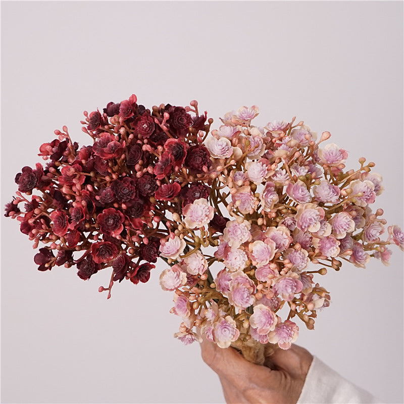 11 Inch Autumn Baby's Breath Bouquet Stems, 10 Pcs Artificial Flowers for Crafts