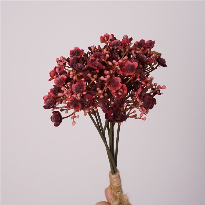 11 Inch Autumn Baby's Breath Bouquet Stems, 10 Pcs Artificial Flowers for Crafts