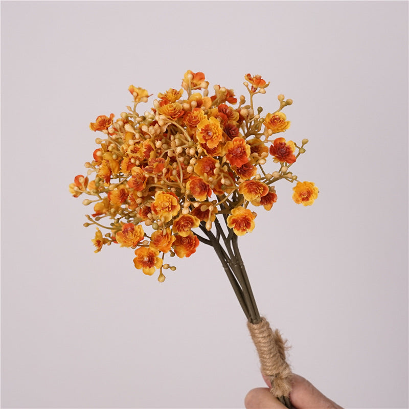 11 Inch Autumn Baby's Breath Bouquet Stems, 10 Pcs Artificial Flowers for Crafts