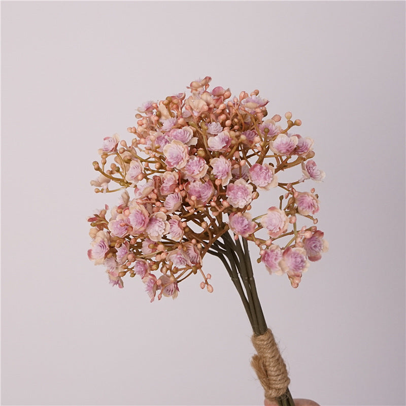 11 Inch Autumn Baby's Breath Bouquet Stems, 10 Pcs Artificial Flowers for Crafts