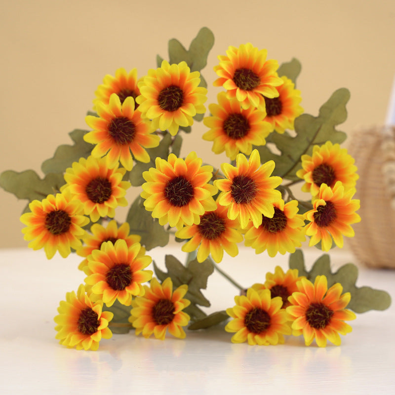 12 Inch Artificial Autumn Daisy Bush - Silk Fall Floral Shrubs, Bulk Quantity for Hanging Baskets