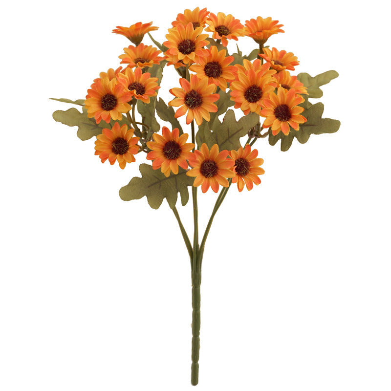 12 Inch Artificial Autumn Daisy Bush - Silk Fall Floral Shrubs, Bulk Quantity for Hanging Baskets
