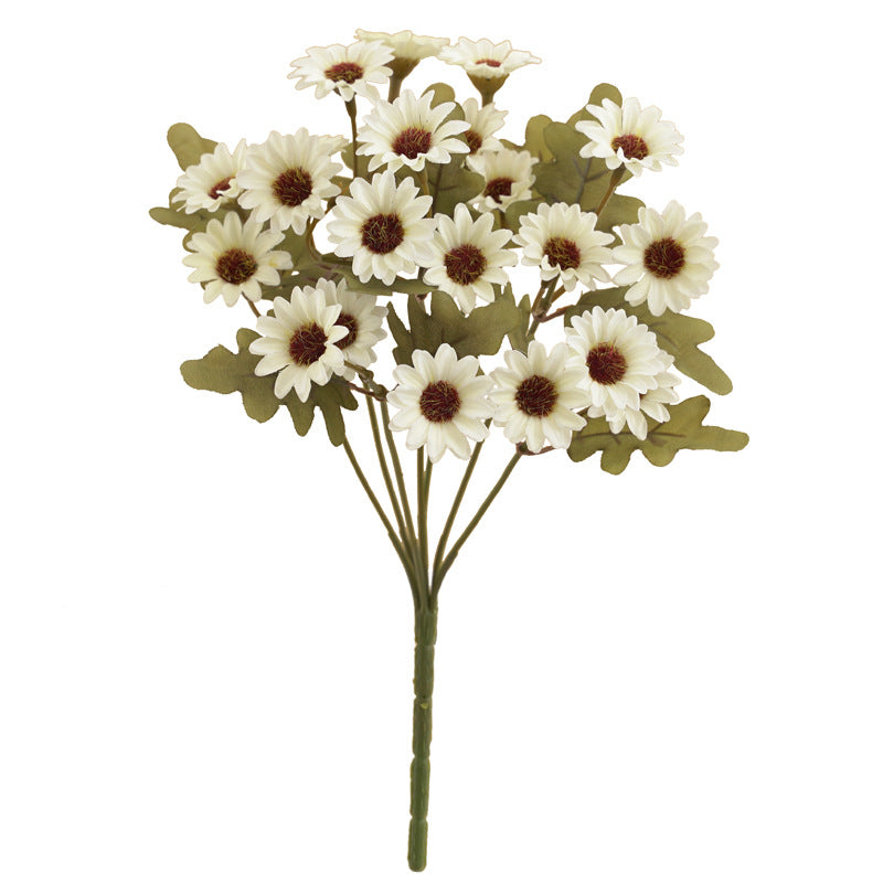 12 Inch Artificial Autumn Daisy Bush - Silk Fall Floral Shrubs, Bulk Quantity for Hanging Baskets