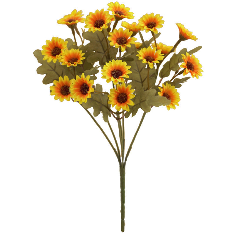 12 Inch Artificial Autumn Daisy Bush - Silk Fall Floral Shrubs, Bulk Quantity for Hanging Baskets