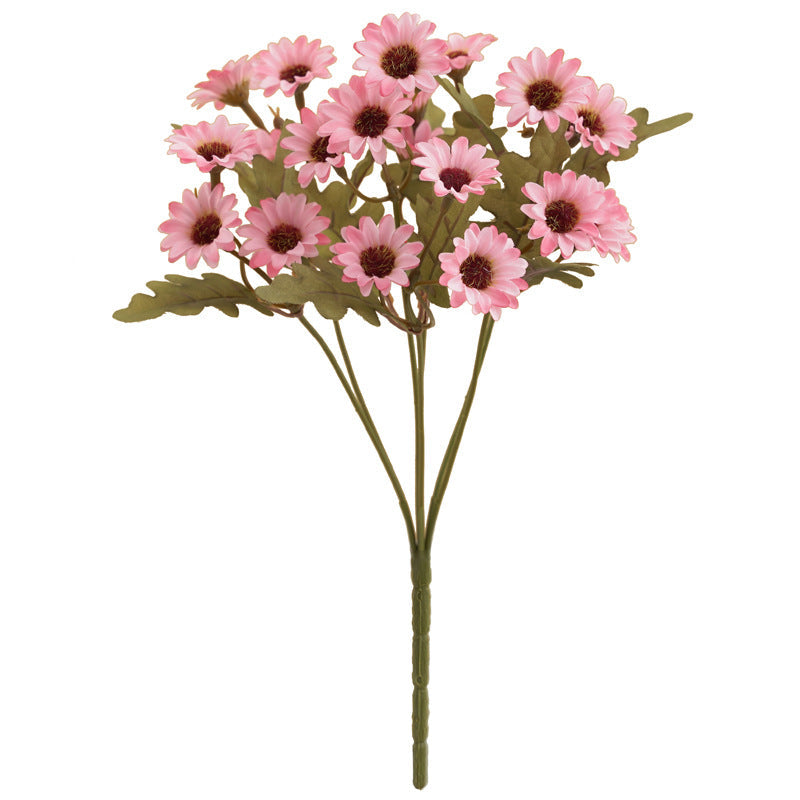 12 Inch Artificial Autumn Daisy Bush - Silk Fall Floral Shrubs, Bulk Quantity for Hanging Baskets