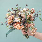 10 Pcs Artificial Autumn Jasmine and Eucalyptus Flower Bouquet Arrangements