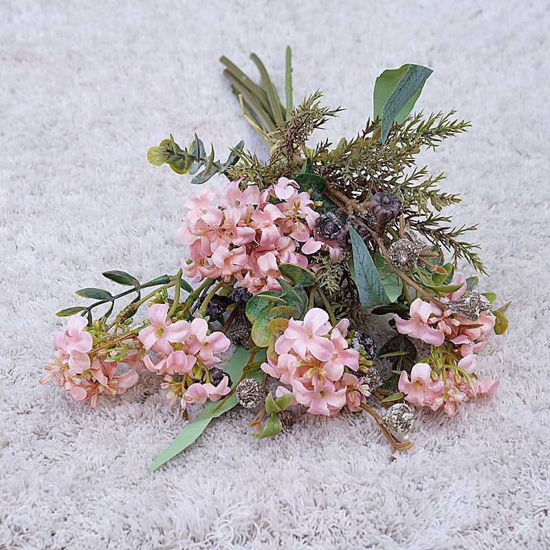 10 Pcs Artificial Autumn Jasmine and Eucalyptus Flower Bouquet Arrangements