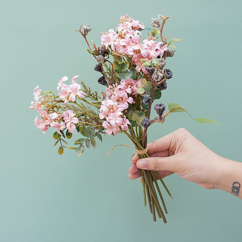 10 Pcs Artificial Autumn Jasmine and Eucalyptus Flower Bouquet Arrangements