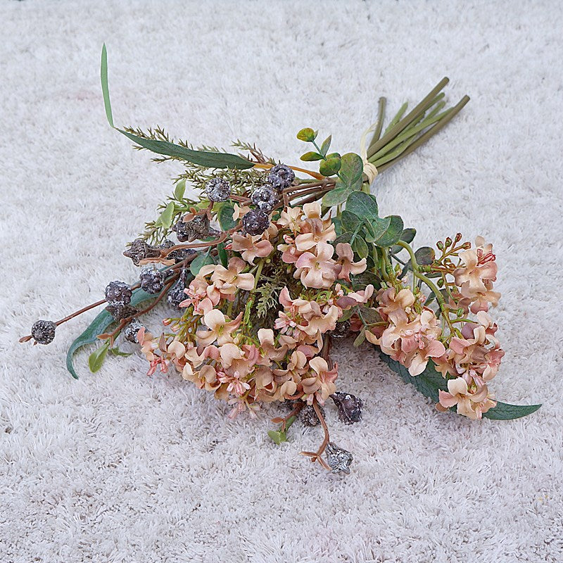 10 Pcs Artificial Autumn Jasmine and Eucalyptus Flower Bouquet Arrangements