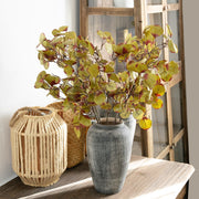 28 Inch Artificial Lucky Round Leaves Branches 10 Pcs Autumn Foliage Stems