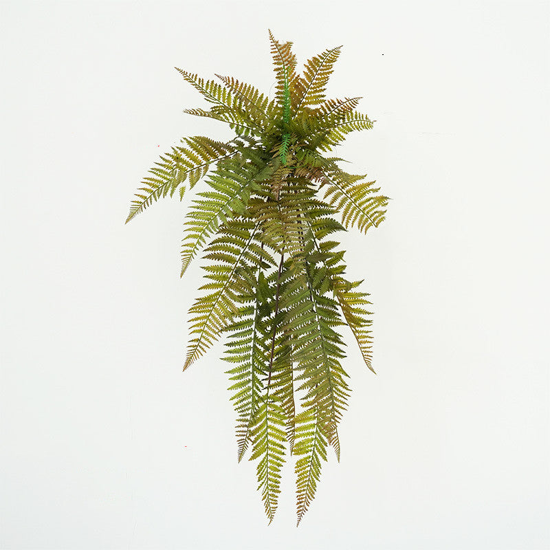 34 Inch Artificial Boston Fern Hanging Bush, Autumn Colors, Bulk Wholesale Quantity