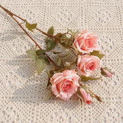 25 Inch Autumn Rose Spray Branches 6 Pcs Silk Artificial Flowers Fall Decoration