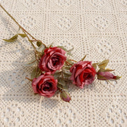 25 Inch Autumn Rose Spray Branches 6 Pcs Silk Artificial Flowers Fall Decoration
