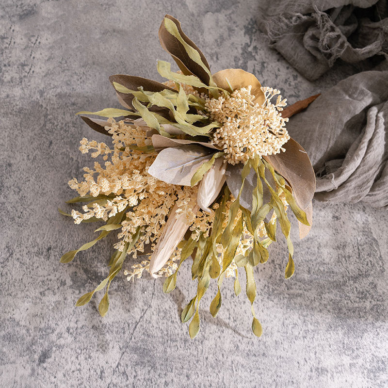 13 Inch Autumn Artificial Flower Bouquet, 6-7 Inch Vase Size, Thanksgiving Day Decoration, Bulk Set