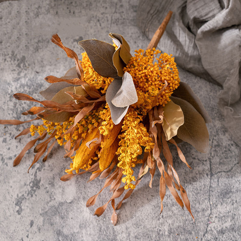 13 Inch Autumn Artificial Flower Bouquet, 6-7 Inch Vase Size, Thanksgiving Day Decoration, Bulk Set