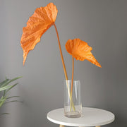 Autumn Tropical Leaves Stems 12 Inch Artificial Fall Decorations Bulk 10 Pcs