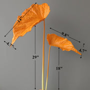 Autumn Tropical Leaves Stems 12 Inch Artificial Fall Decorations Bulk 10 Pcs
